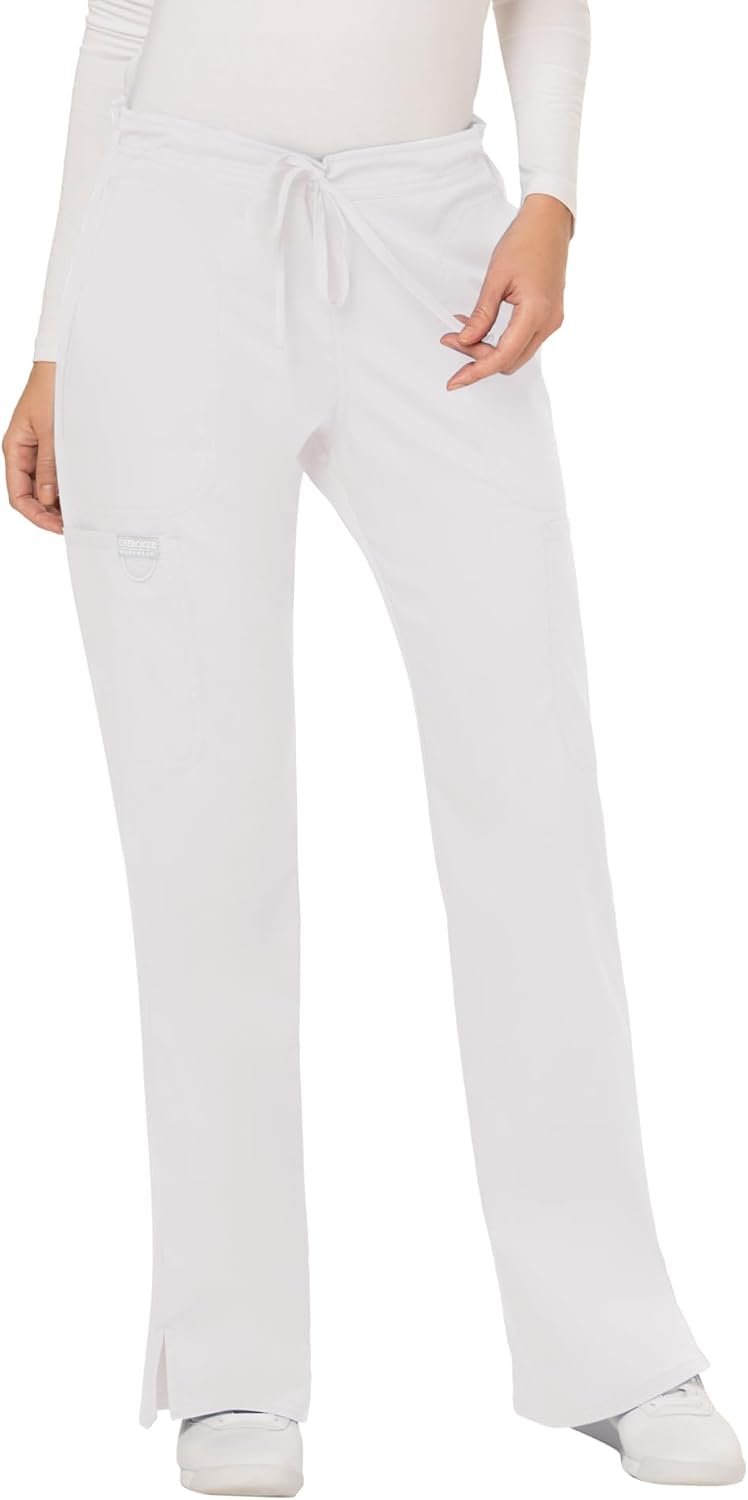 Cherokee WW Revolution Scrub Pants for Women Mid Rise Flare Pant 5 Pockets