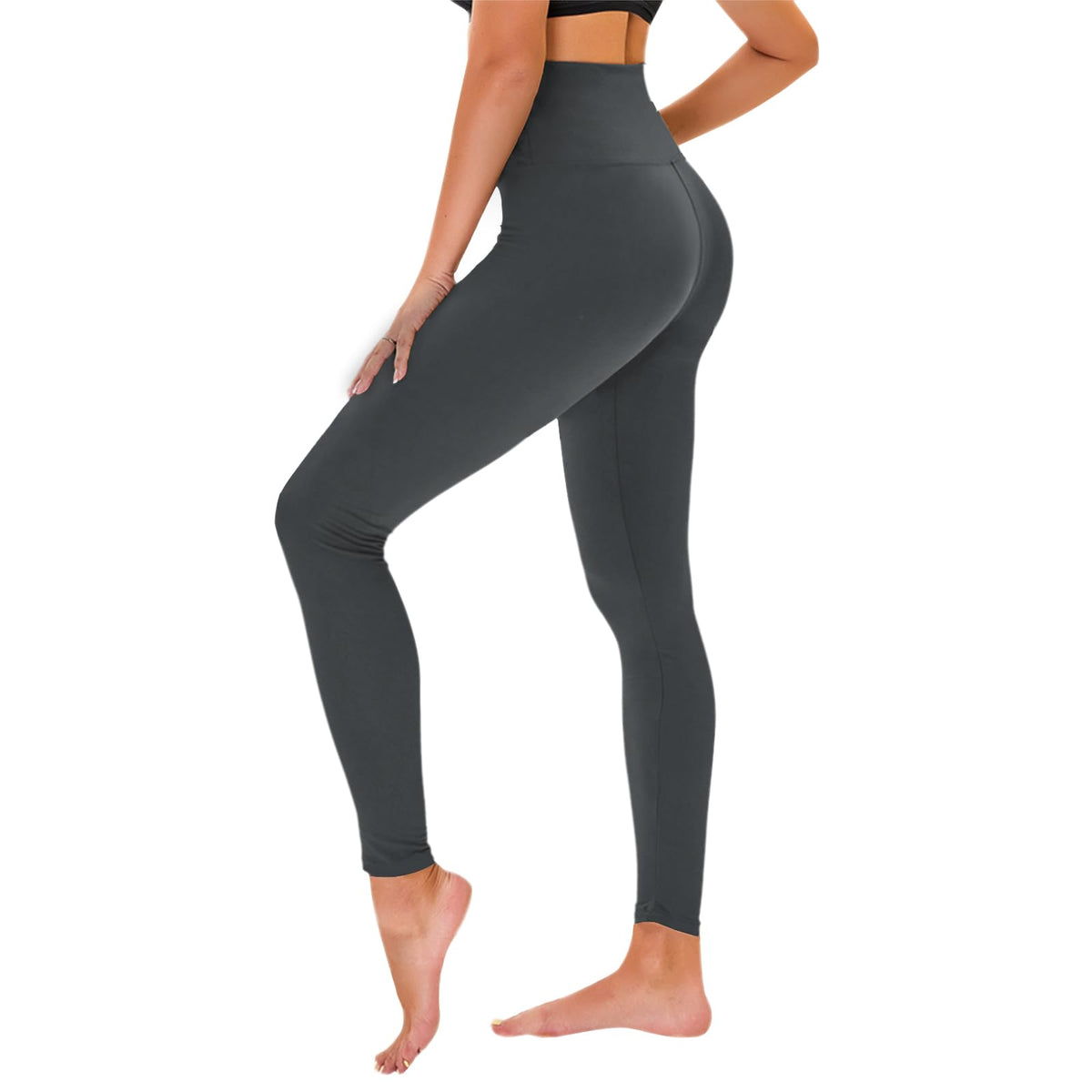 TNNZEET High Waisted Leggings for Women - No See Through Tummy Control Cycling Workout Yoga Pants with Pockets Reg & Plus