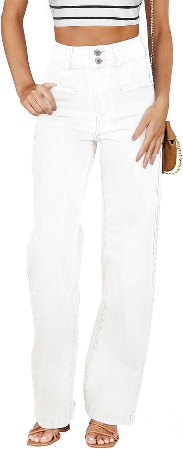 Sidefeel Jeans for Women High Waisted Straight Leg Denim Pants