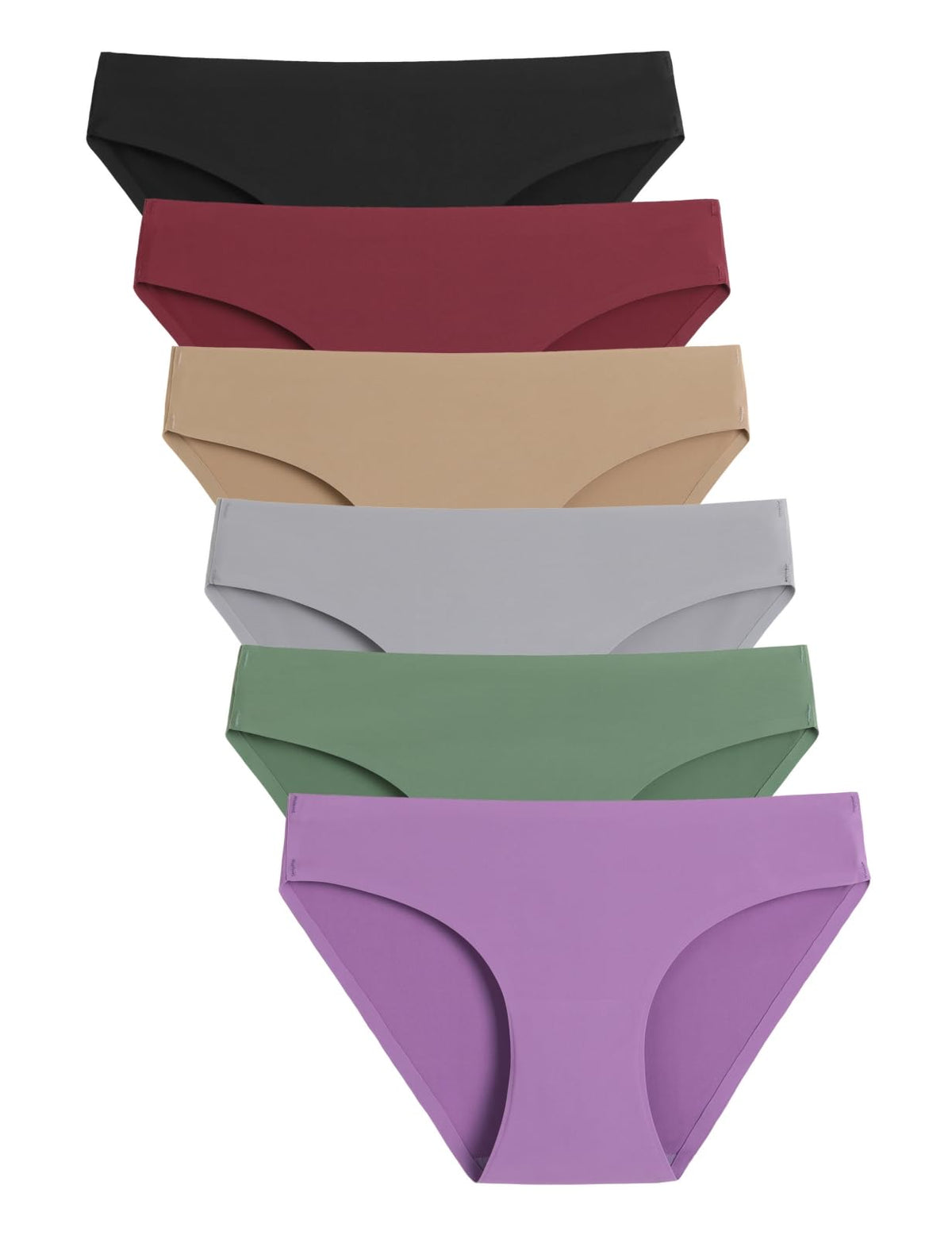Caterlove Women's Seamless Underwear No Show Panties 6 Pack