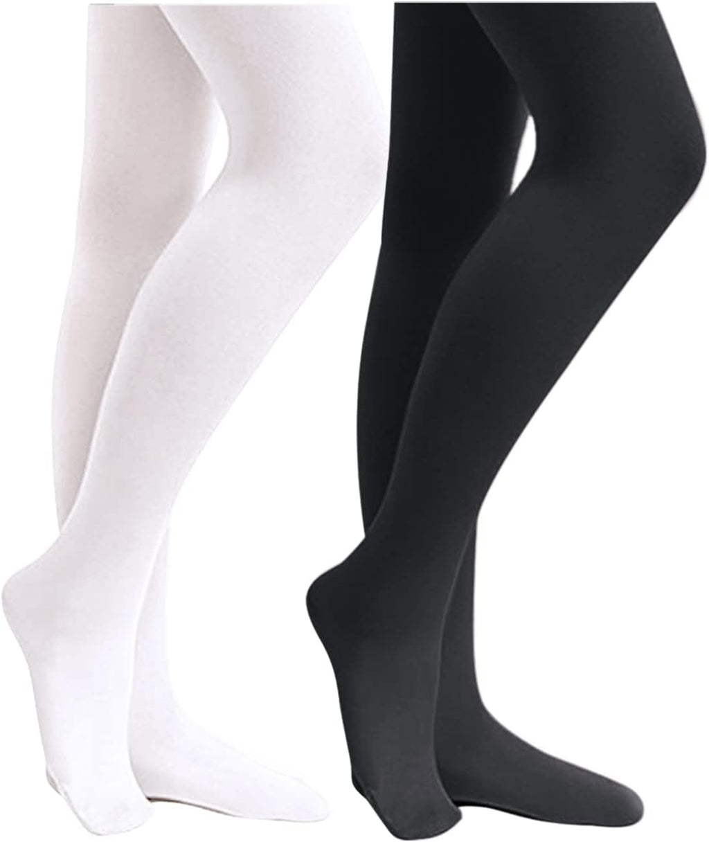 Stelle Girls' Footed Ballet Tights for Dance Class Toddler Kids 2T-15Y