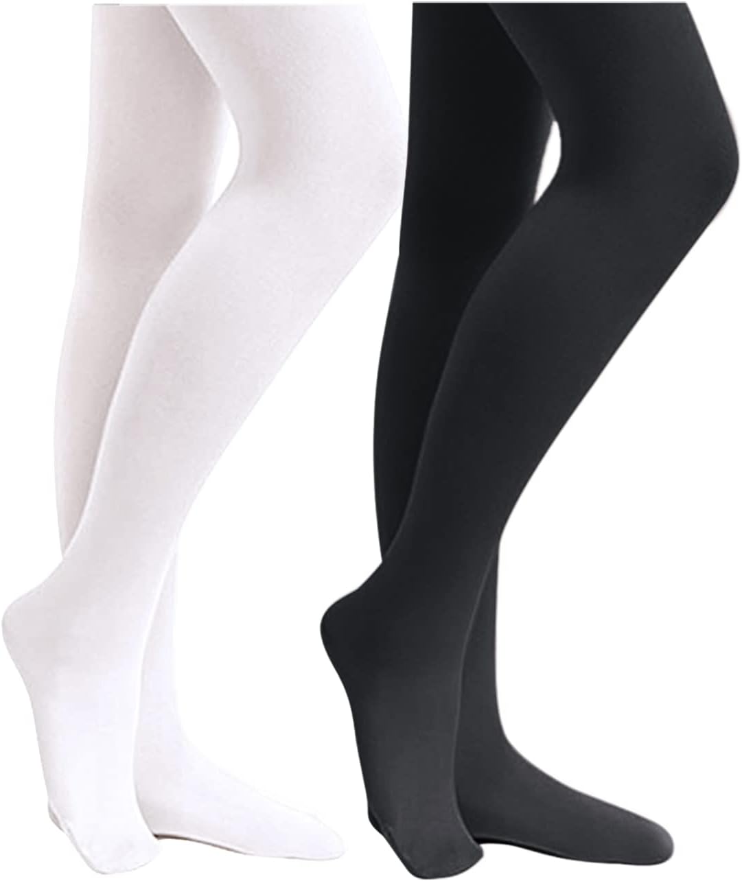 Stelle Girls' Footed Ballet Tights for Dance Class Toddler Kids 2T-15Y