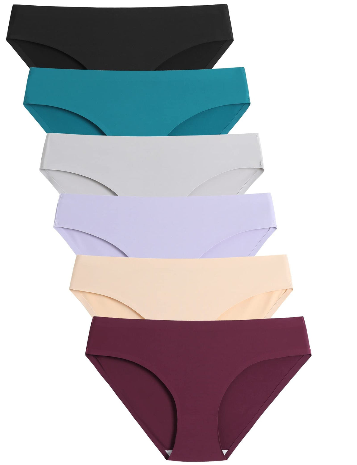 Caterlove Women's Seamless Underwear No Show Panties 6 Pack