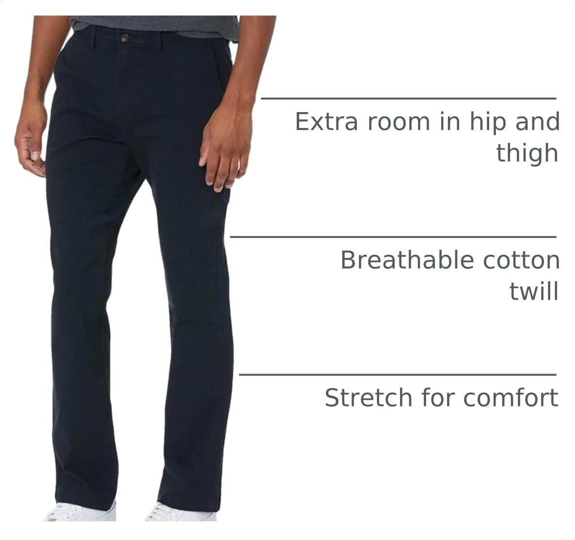 Amazon Essentials Men's Athletic-Fit Stretch Chino Pants, Casual Business Wear