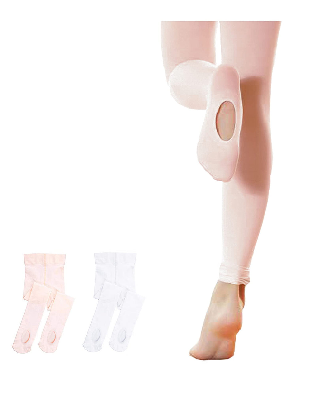 Stelle Girls' Convertible & Transition Ballet Tights for Toddler Dance Kid