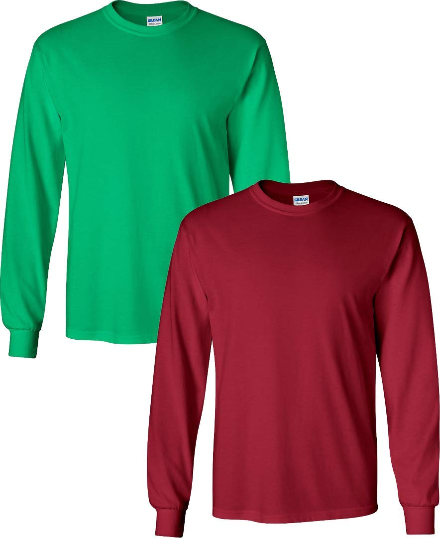 Gildan Adult Ultra Cotton Long Sleeve T-Shirt, Style G2400, Multipack