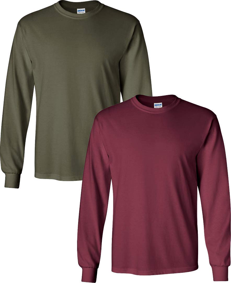 Gildan Adult Ultra Cotton Long Sleeve T-Shirt, Style G2400, Multipack