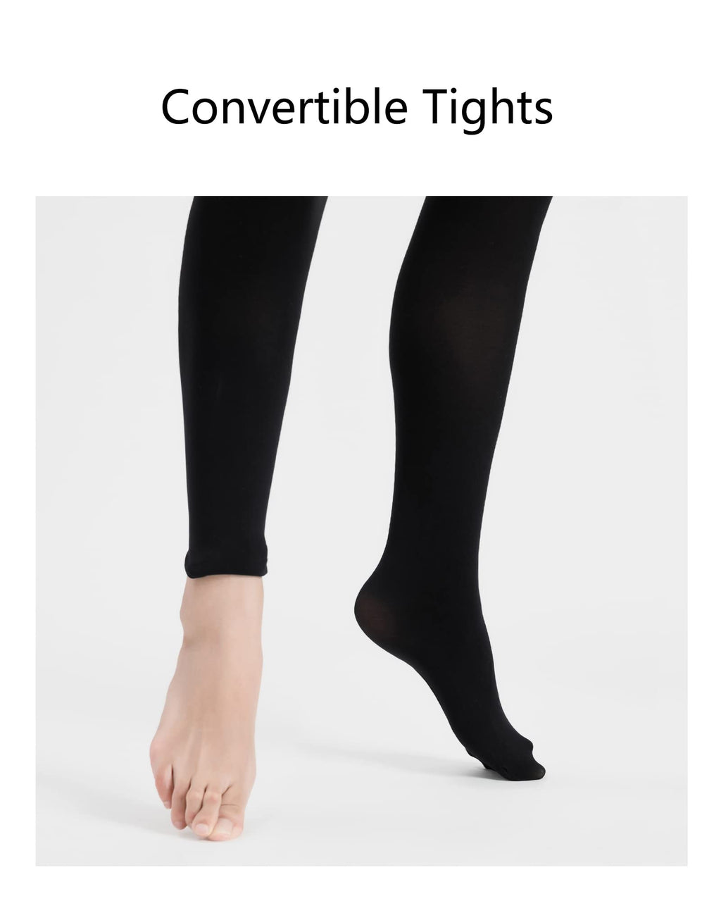 Stelle Girls' Convertible & Transition Ballet Tights for Toddler Dance Kid