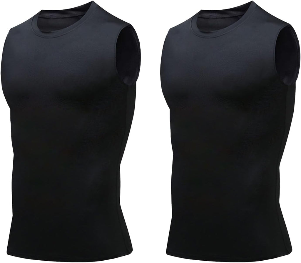 Compression Shirt Men Slimming Body Shaper Vest Crewneck Workout Tank Top