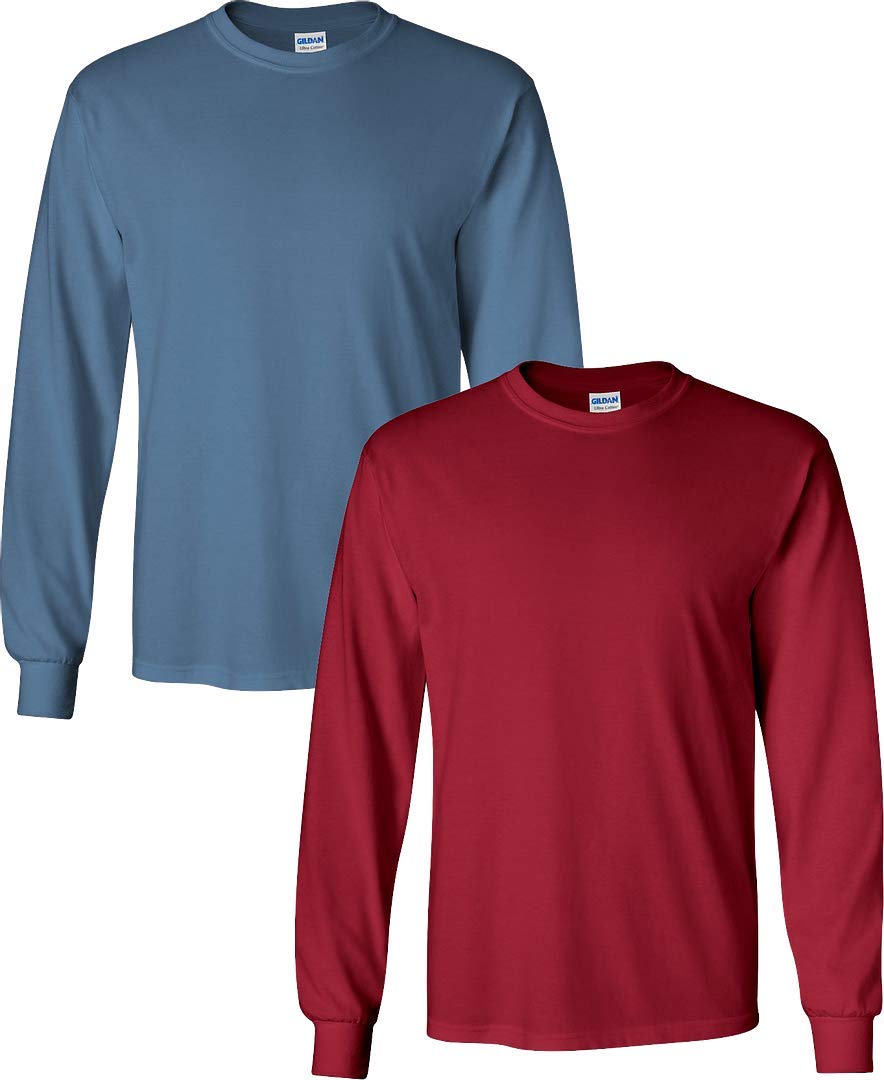 Gildan Adult Ultra Cotton Long Sleeve T-Shirt, Style G2400, Multipack