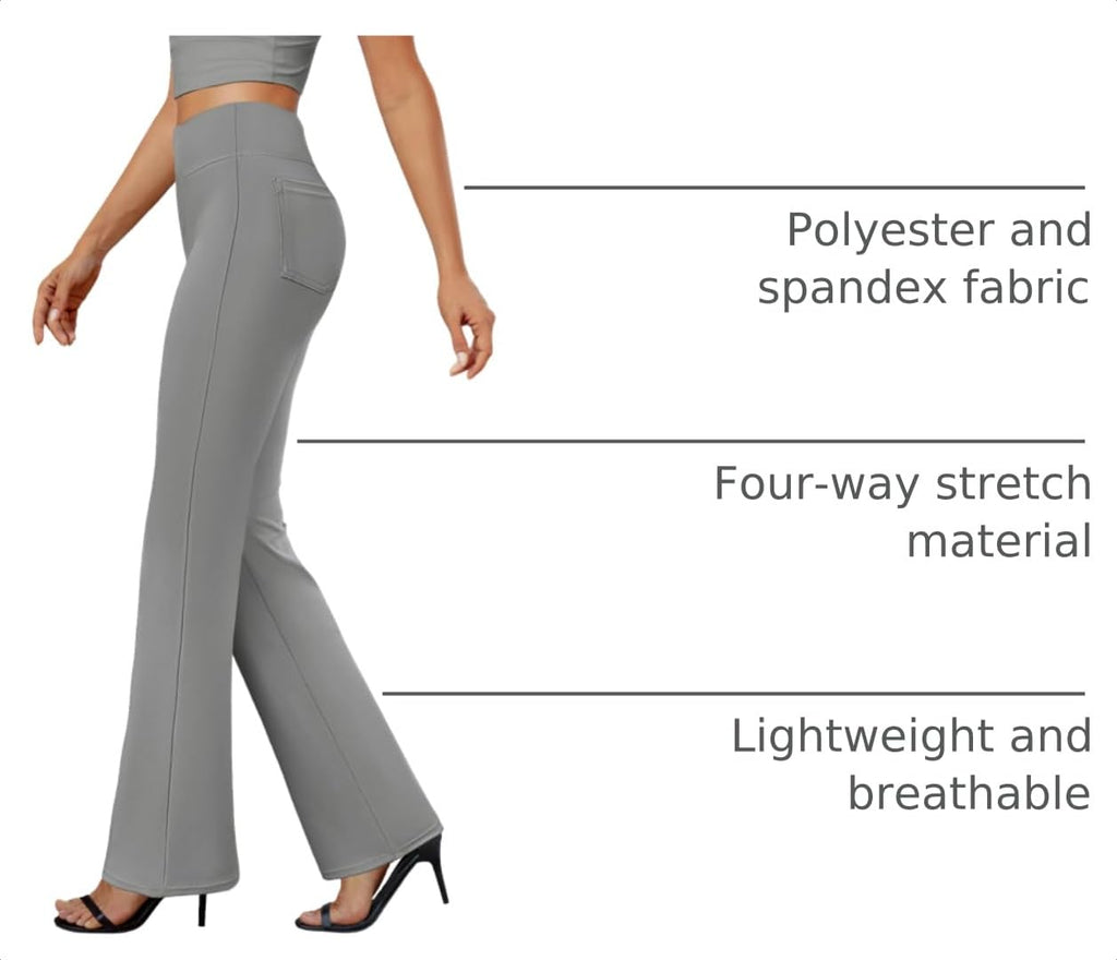 DLOODA Womens Bootcut Dress Pants Business Casual Work Pants with Pockets