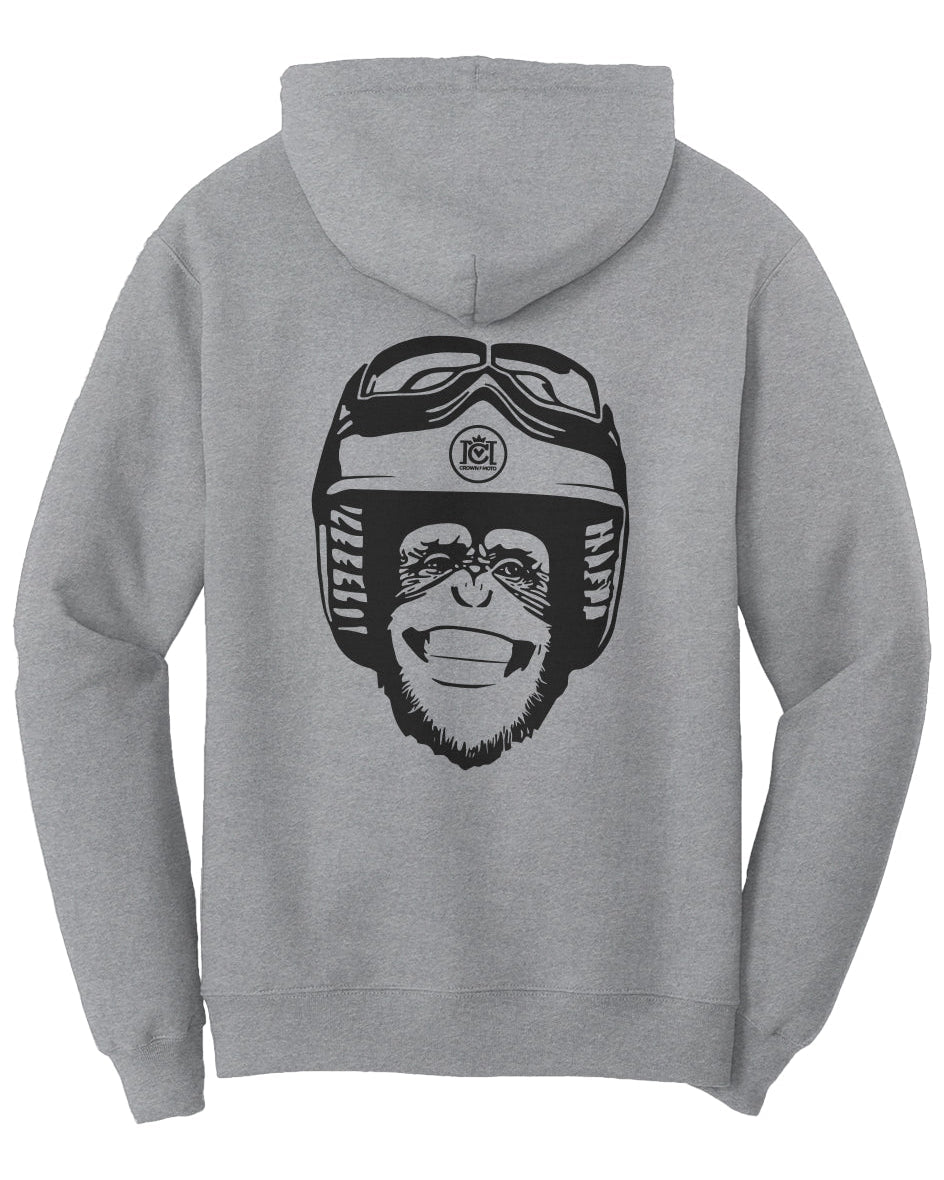 Moto Monkey Fleece Pullover Hoodie