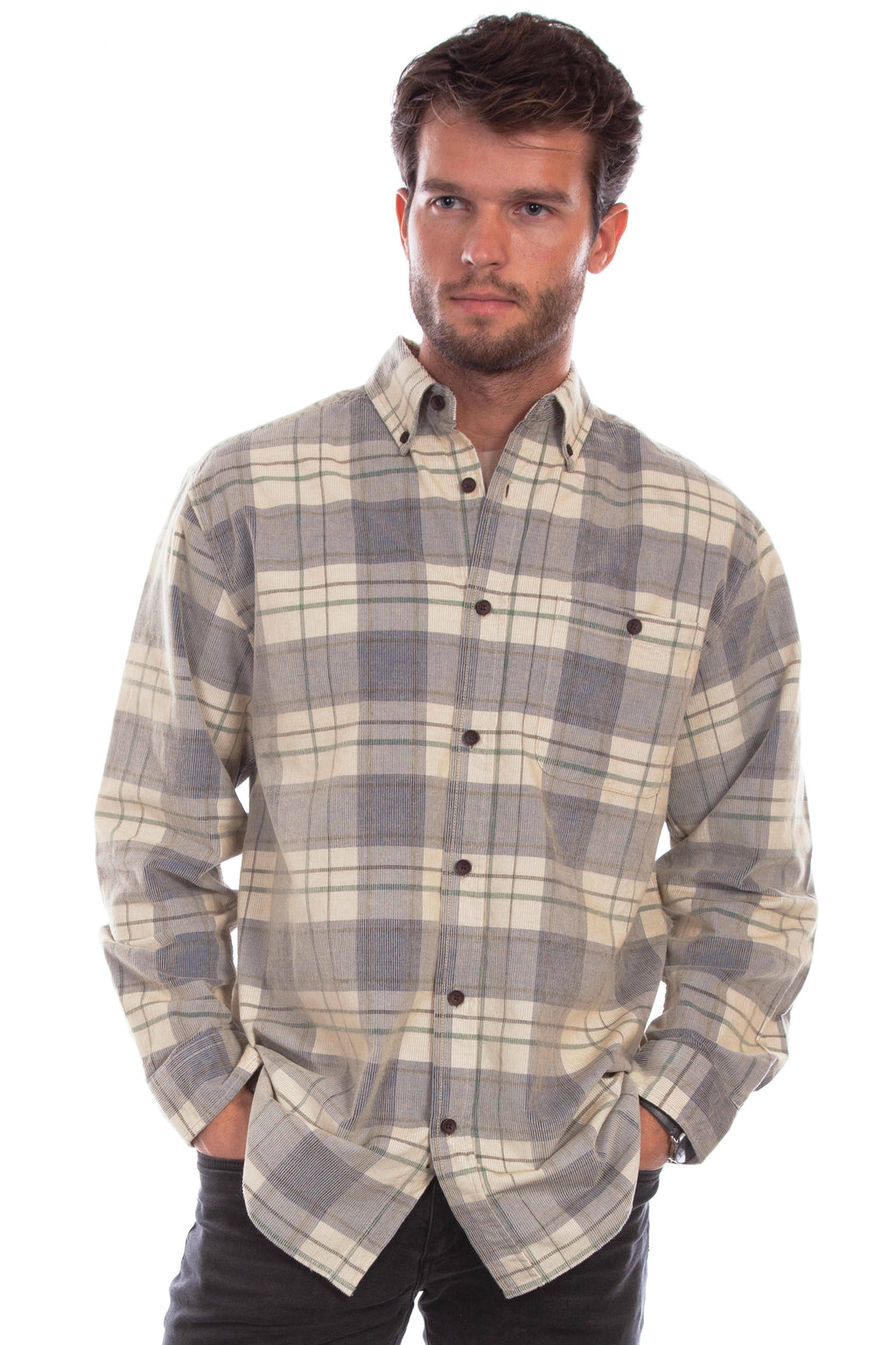 Scully One Pocket (5333) - Men's Plaid Shirt