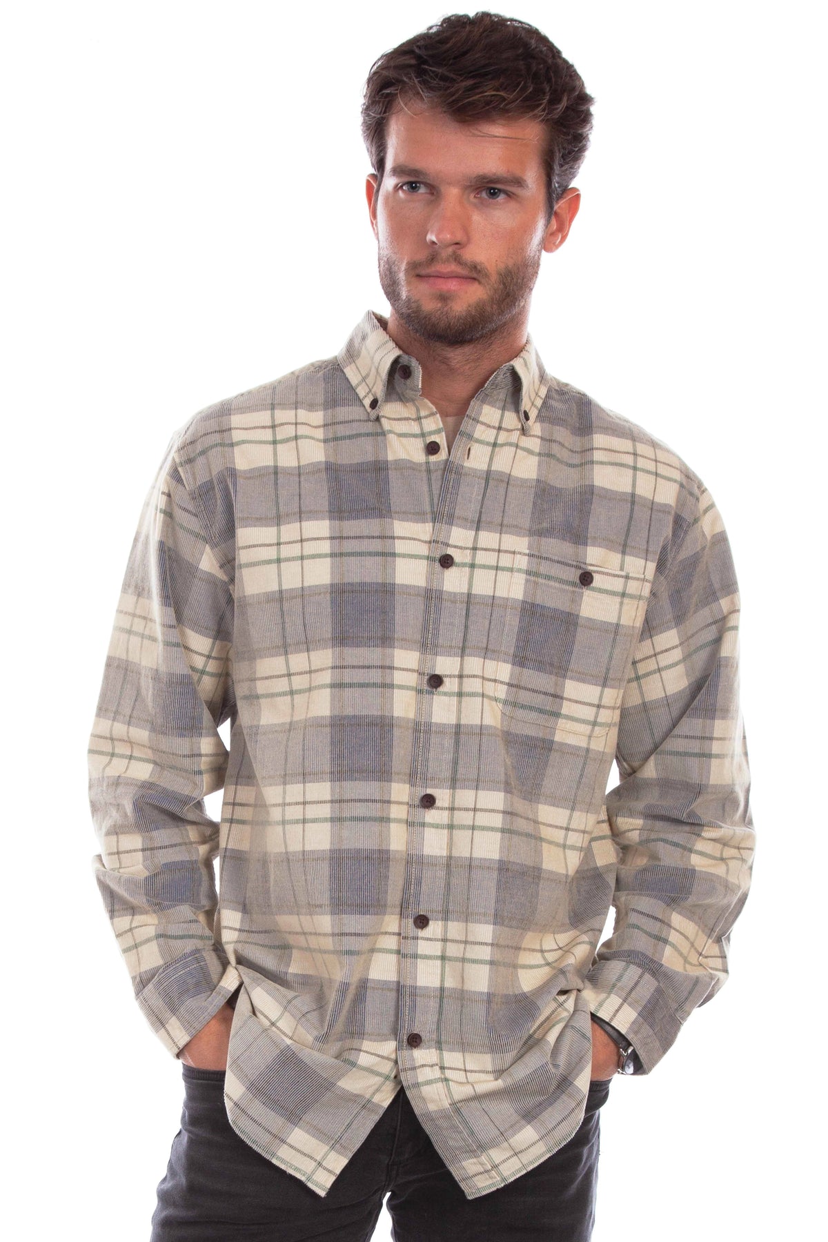 Scully One Pocket (5333) - Men's Plaid Shirt