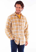 Scully One Pocket (5357) - Men's Corduroy Plaid Shirt