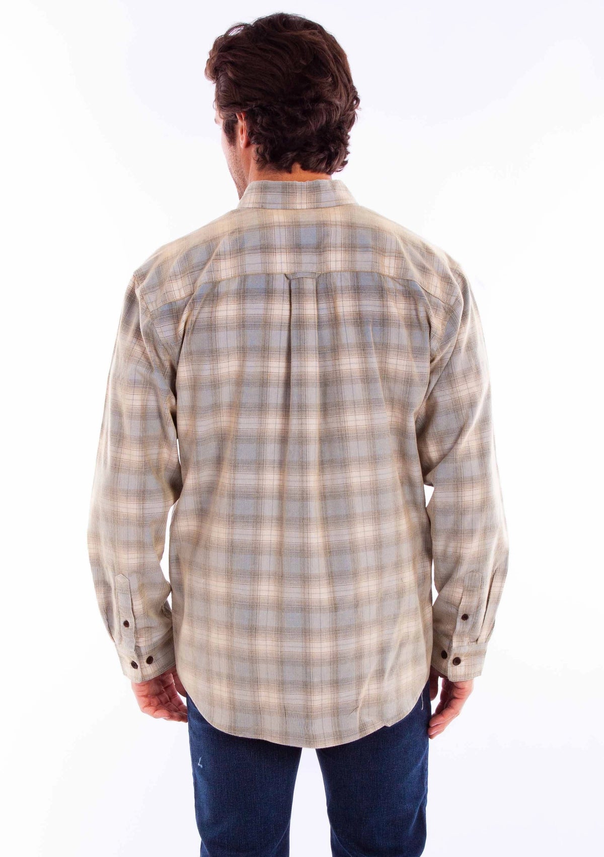 Scully One Pocket (5358) - Men's Corduroy Plaid Shirt
