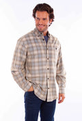 Scully One Pocket (5358) - Men's Corduroy Plaid Shirt