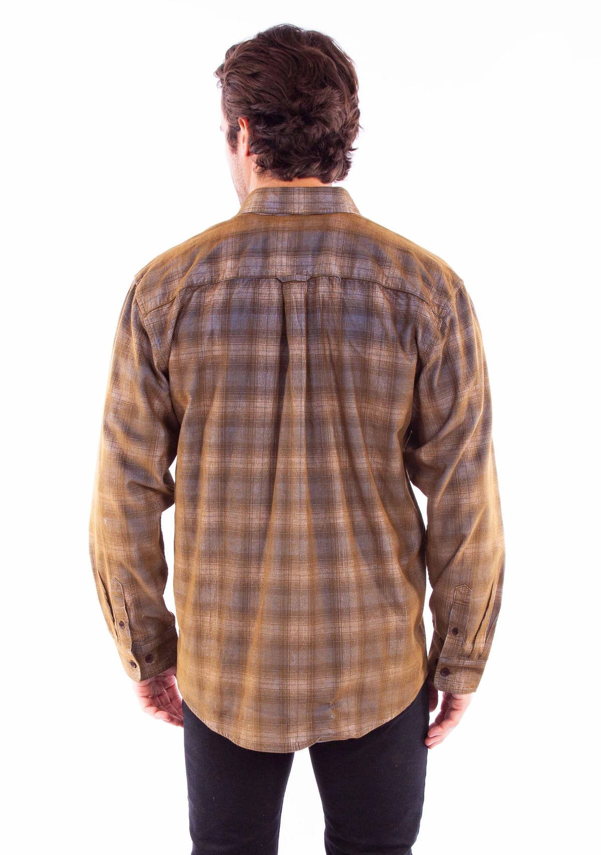 Scully One Pocket (5359) - Men's Corduroy Plaid Shirt