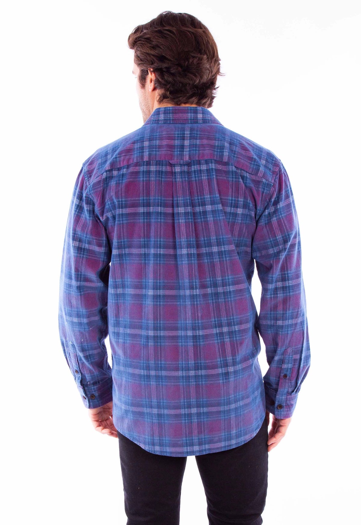 Scully One Pocket (5360) - Men's Corduroy Plaid Shirt