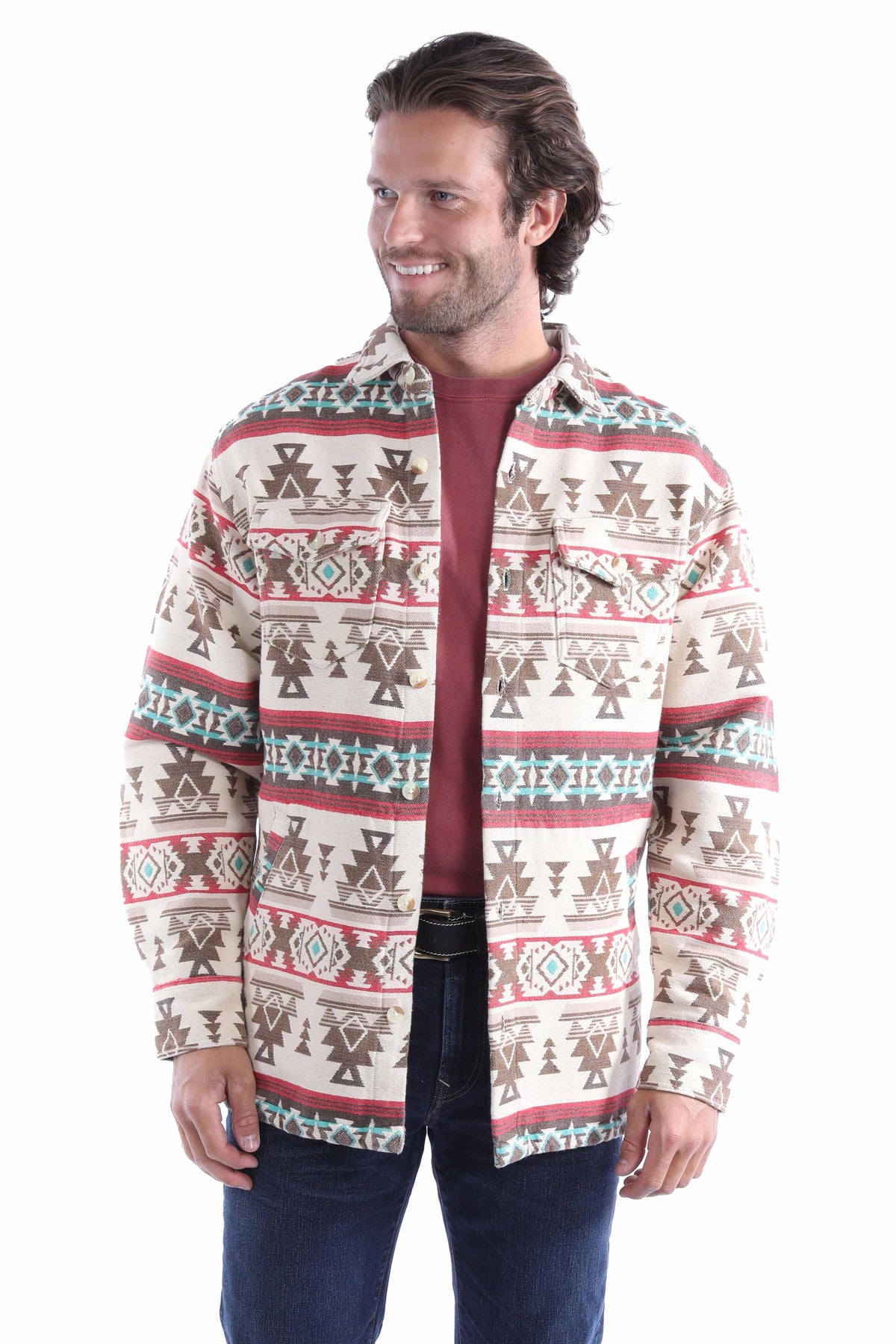 Scully Southwest Print (5368) - Men's Shirt Jacket