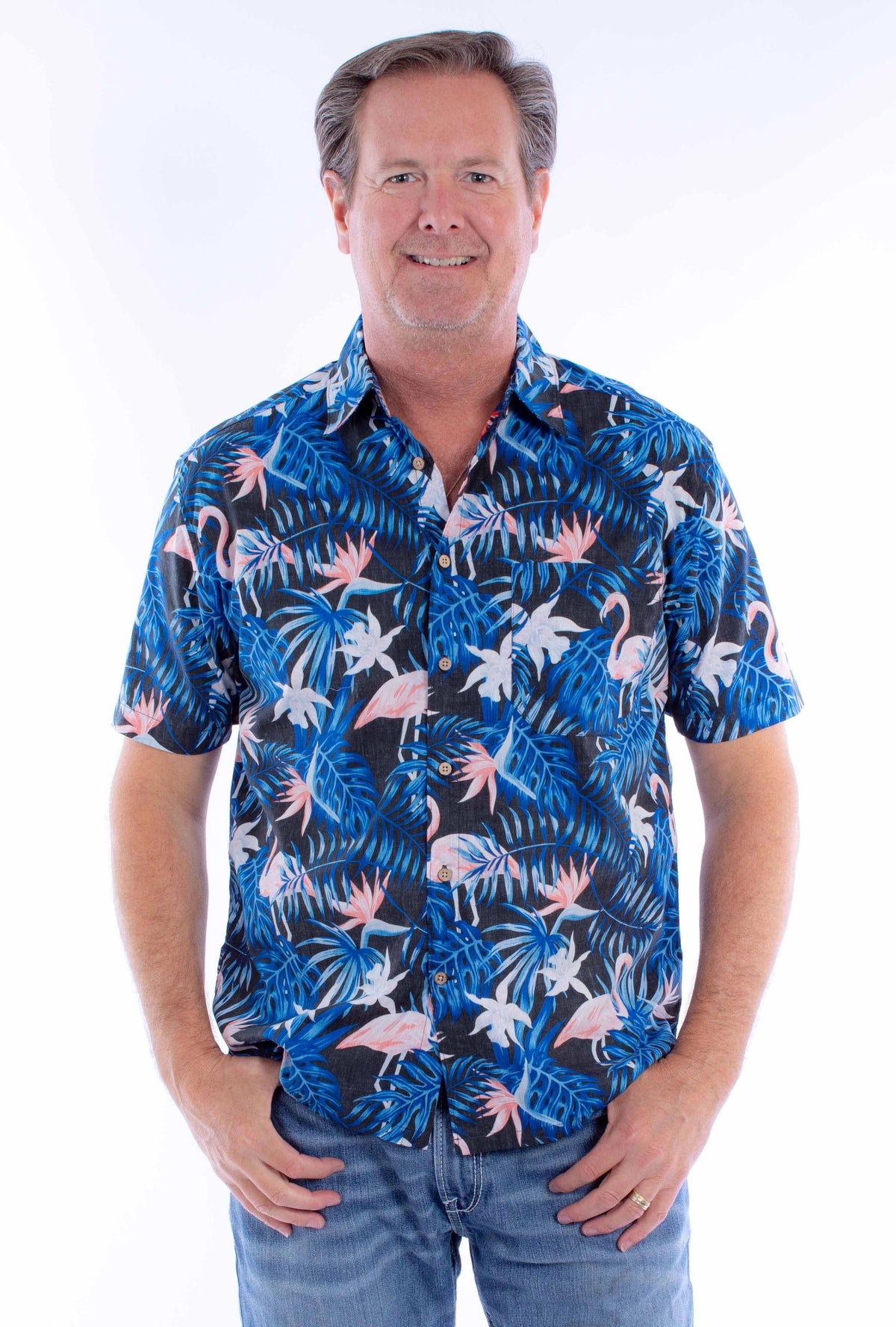 Scully Flamingos & Ferns (5373) - Men's Casual Shirt