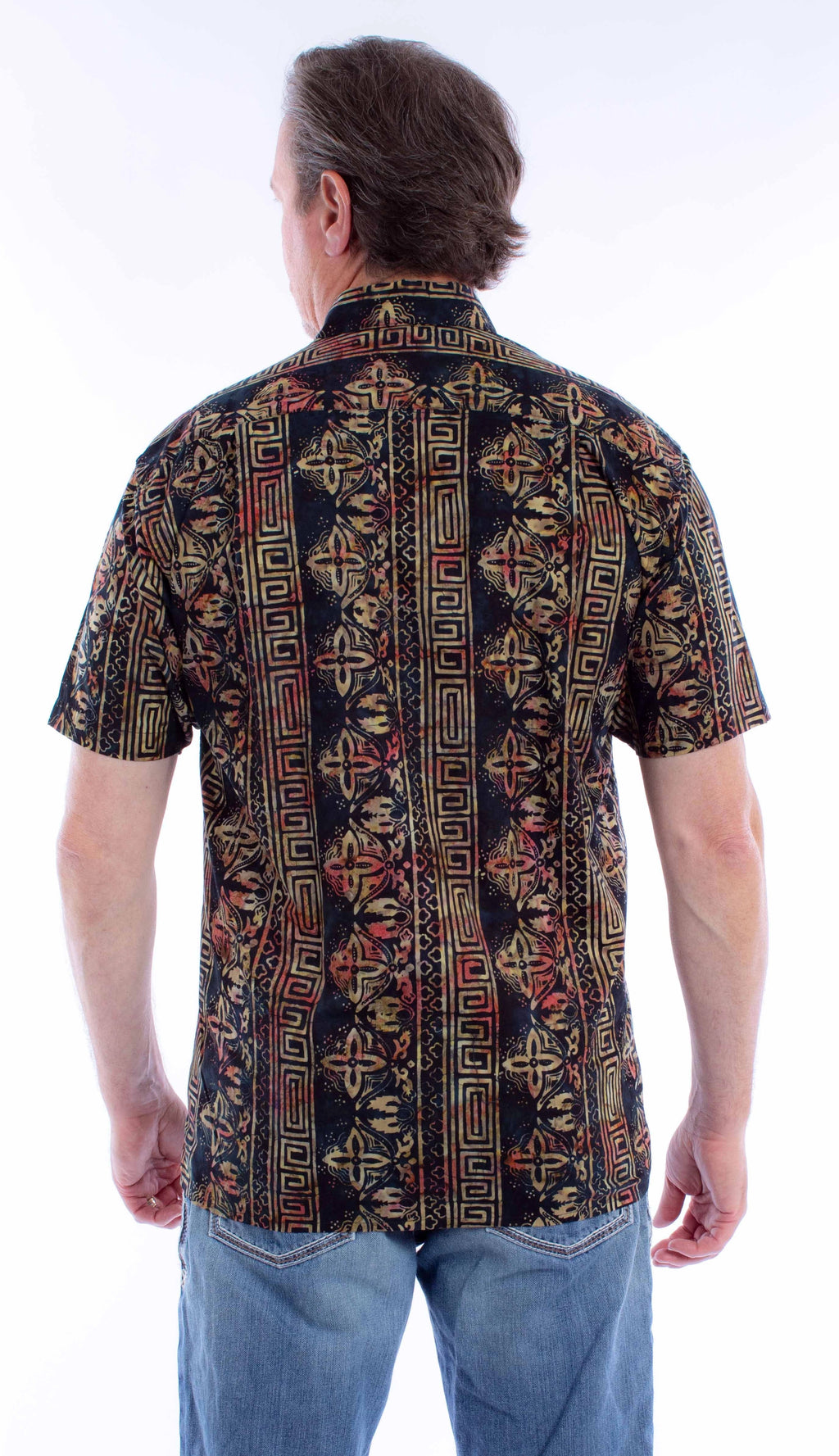 Scully Button Front Batik (5379) - Men's Casual Shirt