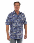 Scully Hawaiian Stamps (5401) - Men's Casual Shirt