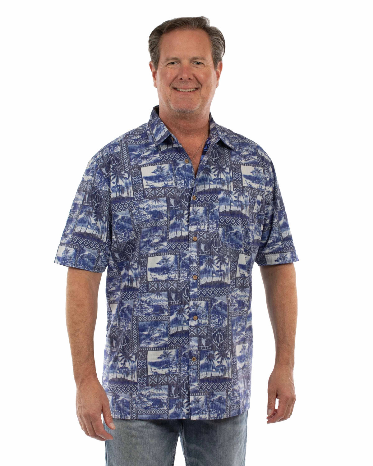 Scully Hawaiian Stamps (5401) - Men's Casual Shirt