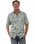 Scully Herringbone Hawaiian (5402) - Men's Casual Shirt