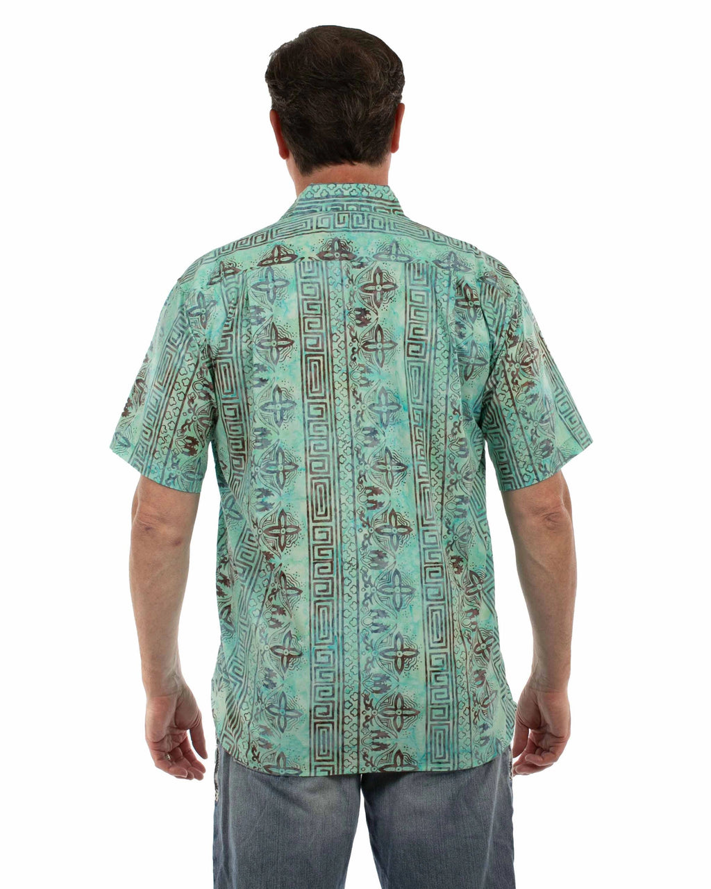 Scully Teal Batik (5403) - Men's Casual Shirt