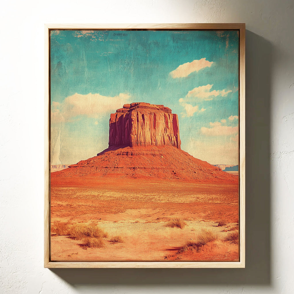 Monument Blaze: Butte Under Western Sky