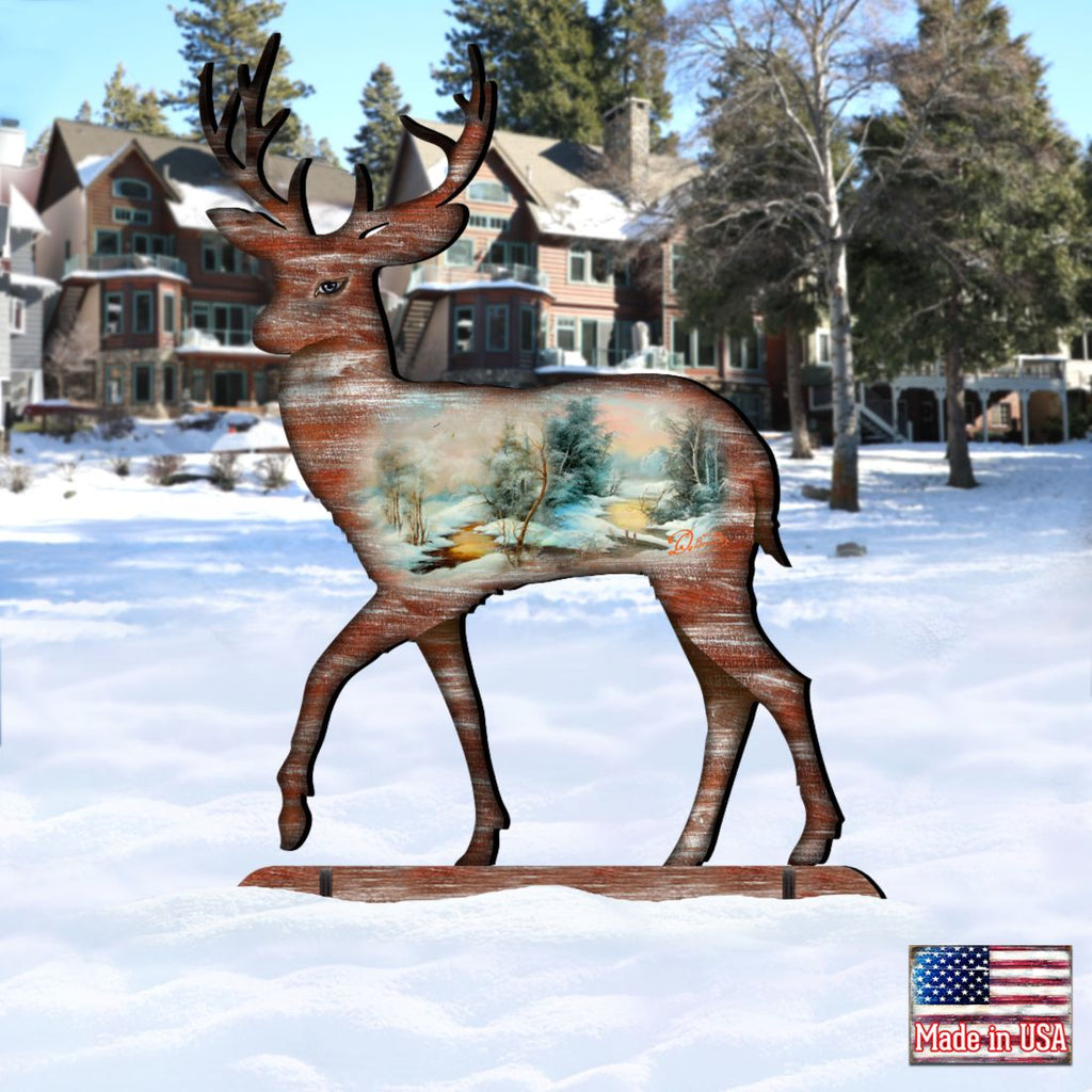 Woodsy Deer Wildlife Outdoor Decor by G. DeBrekht - Wildlife Holiday Decor - 8198211-2F
