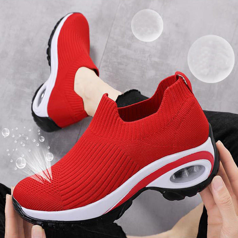 Women's Air Cushion Mesh Running Sneakers – Breathable Sports Shoes