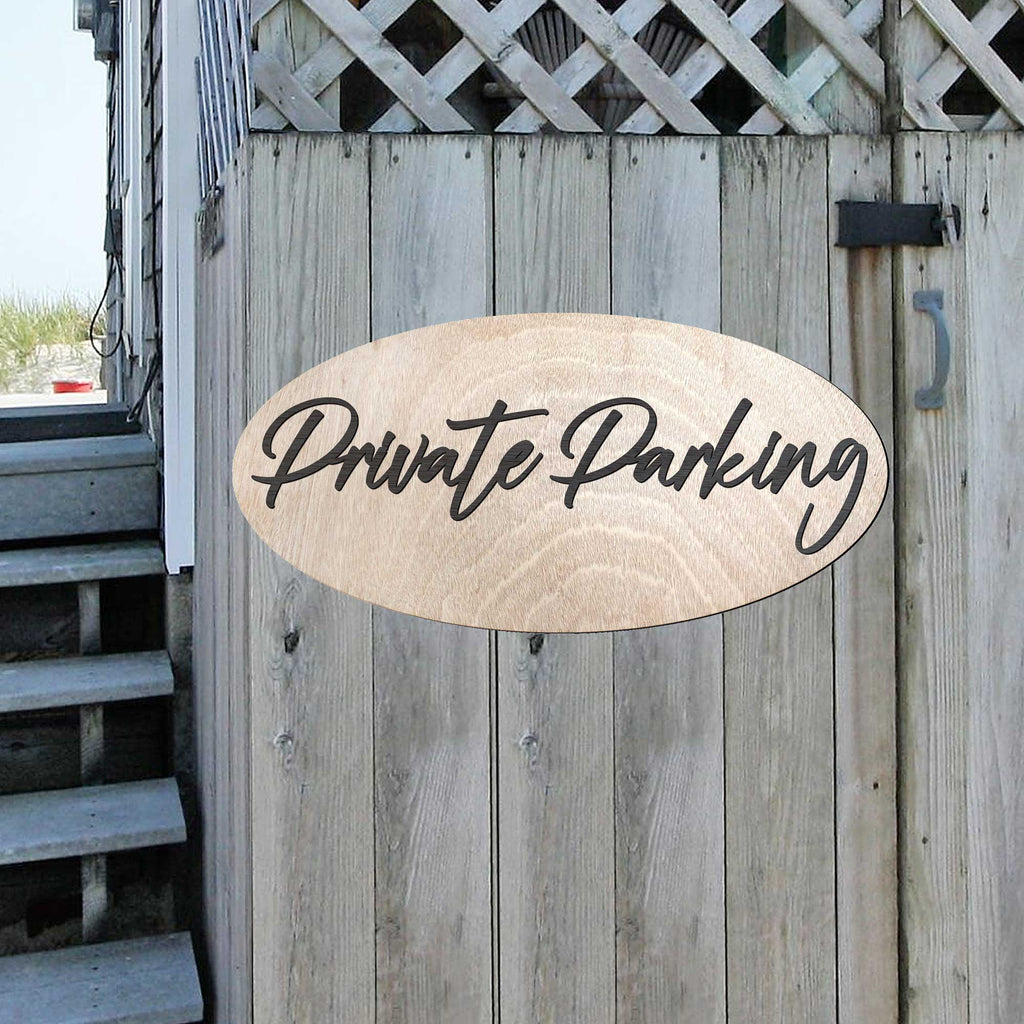 Private Parking sign, Business sign, made in the USA sign, Birch wood sign, Lightweight sign - 320330