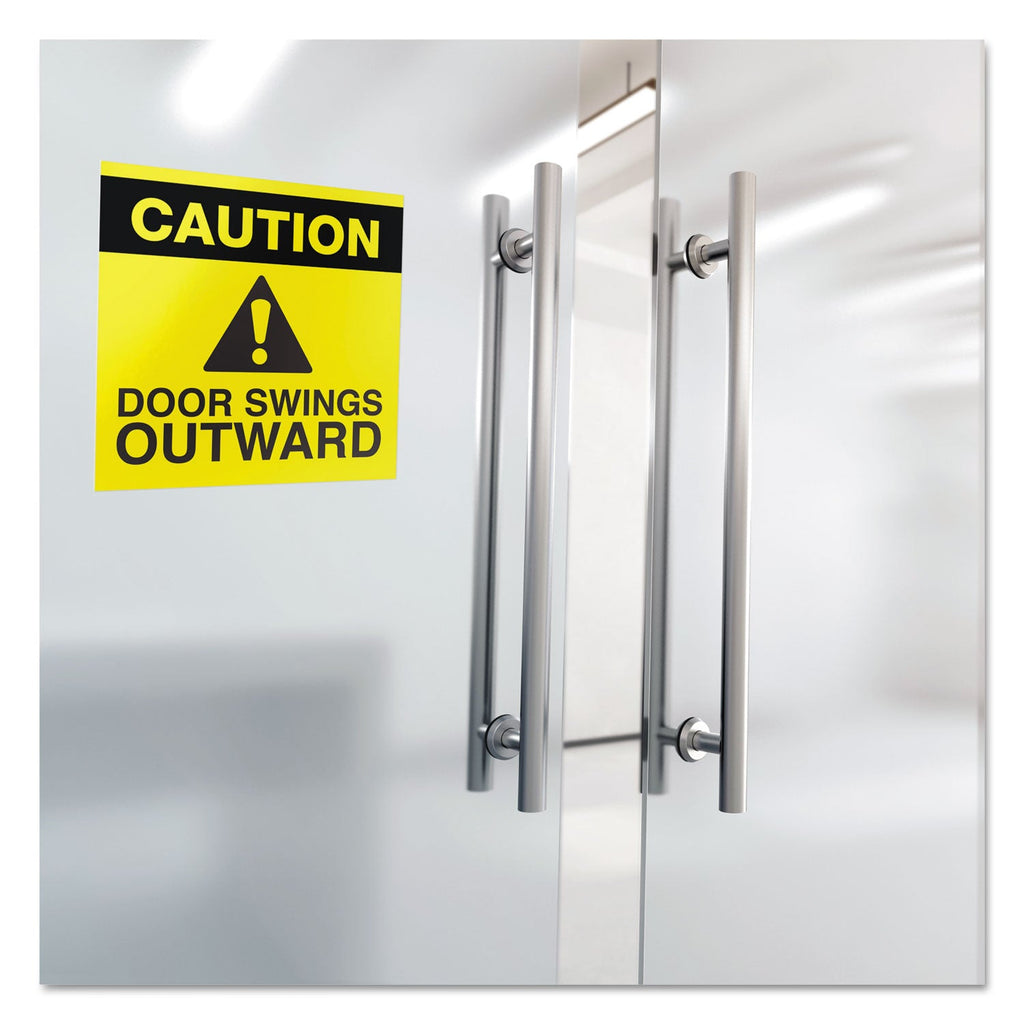 Avery Surface Safe Removable Label Safety Signs, Inkjet/Laser Printers, 7 x 10, White, 15/Pack