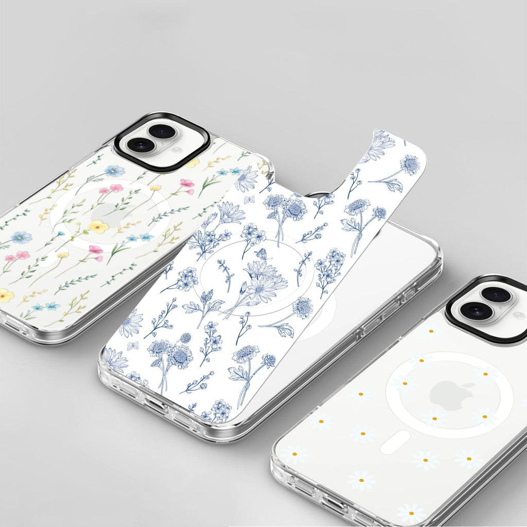 iPhone 16 Pro Case with Swappable Floral & Marble Designs - Wireless Charging | Inspire Series
