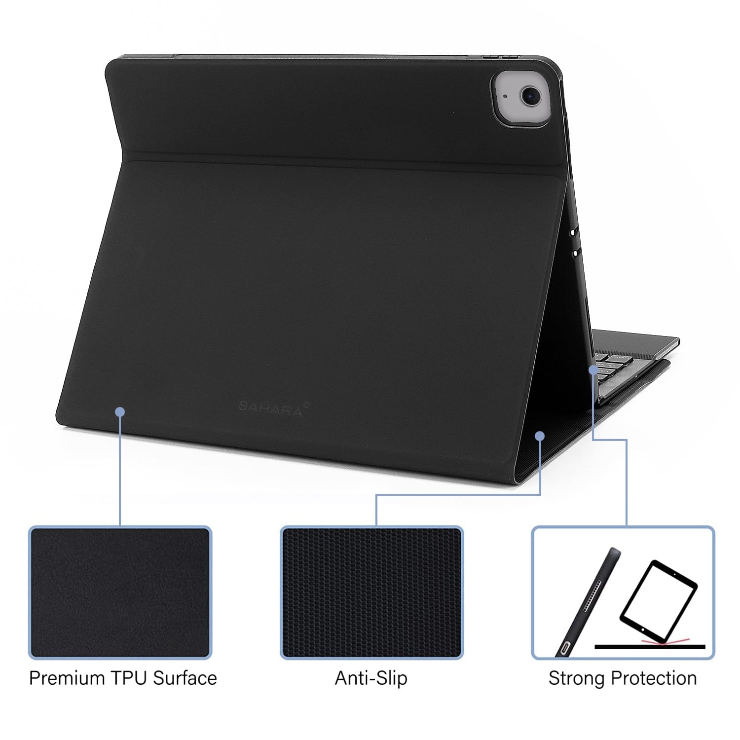 iPad Air 11-inch (M2 / M3 / M4) Keyboard Case - Folio with Trackpad | Navigate Series