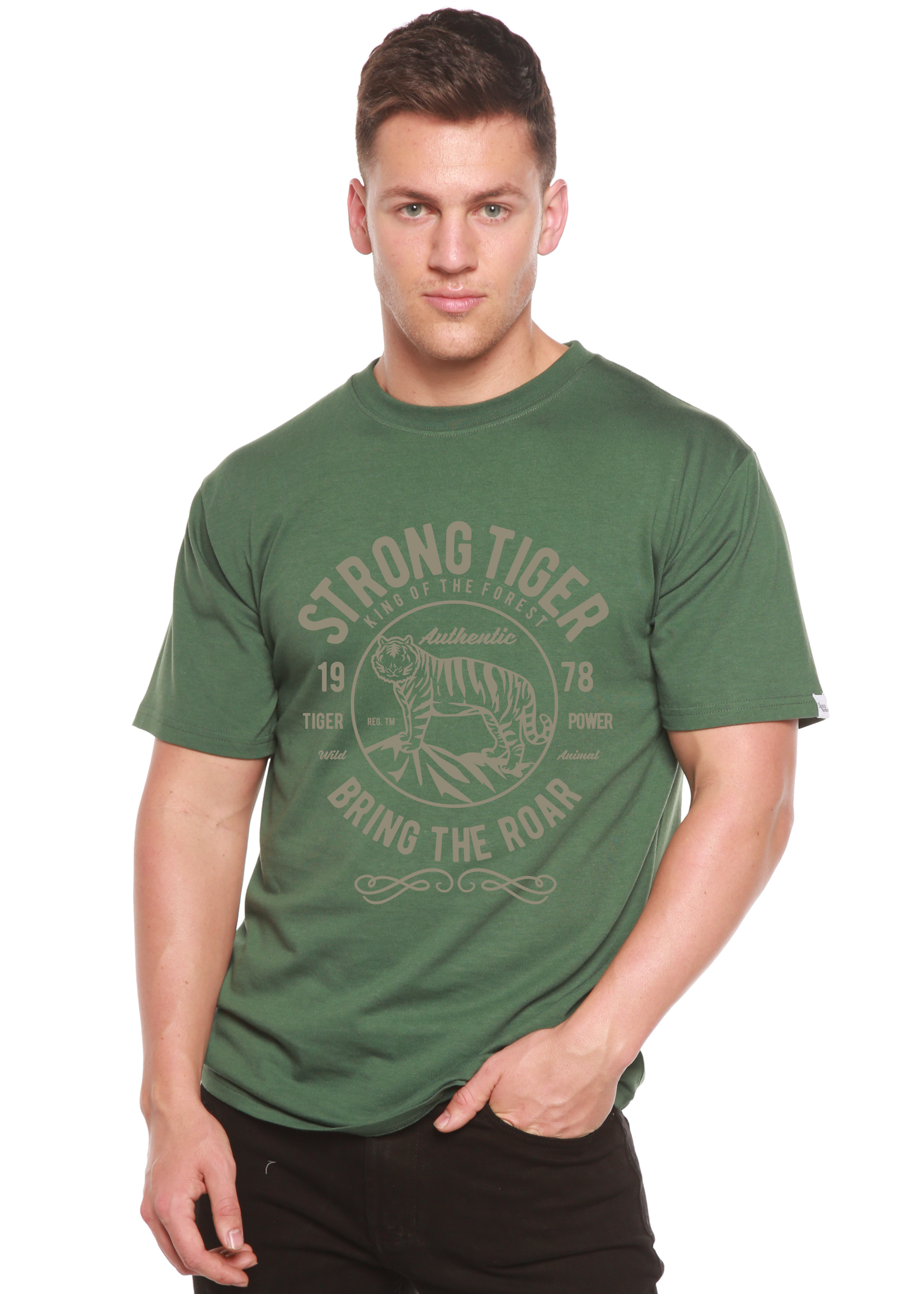 Strong Tiger Spun Bamboo® Men's Bamboo Viscose/Organic Cotton Short Sleeve Graphic T-Shirt