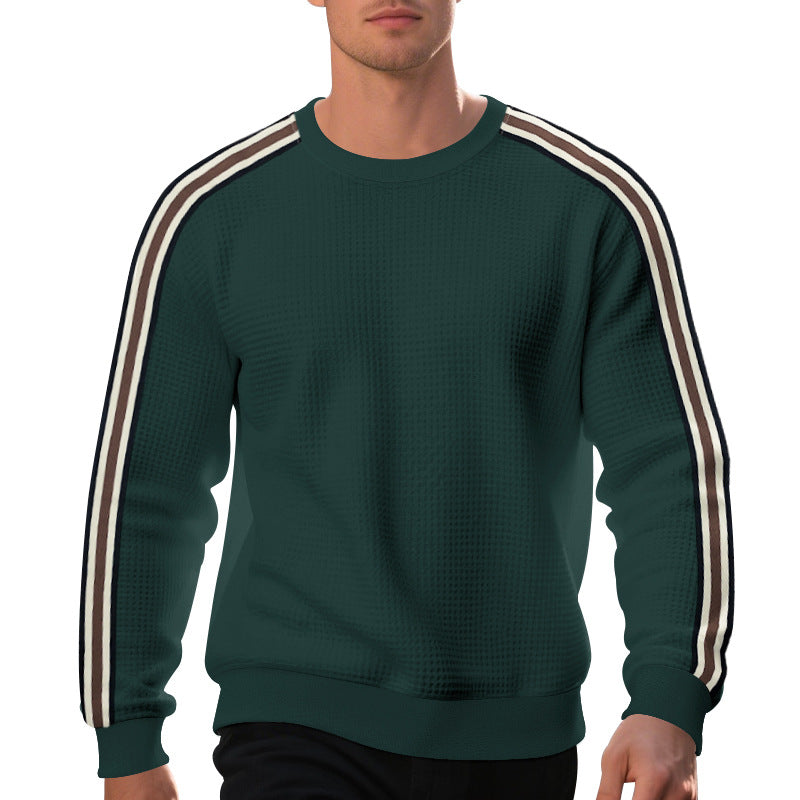 Men’s Loose Round Neck Pullover Sweater – Lightweight Long Sleeve