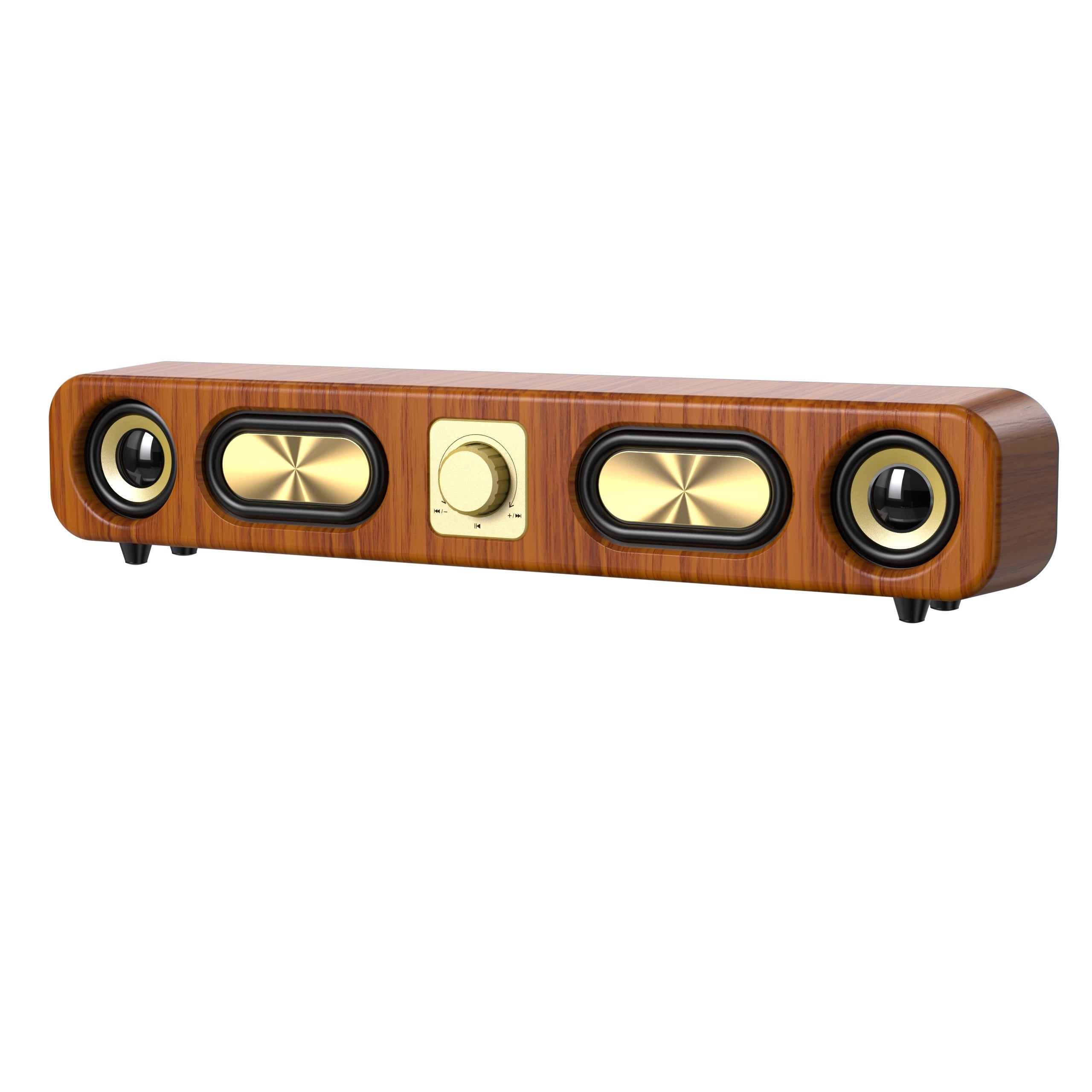 Wireless Dual Bass Speaker with Rechargeable Battery