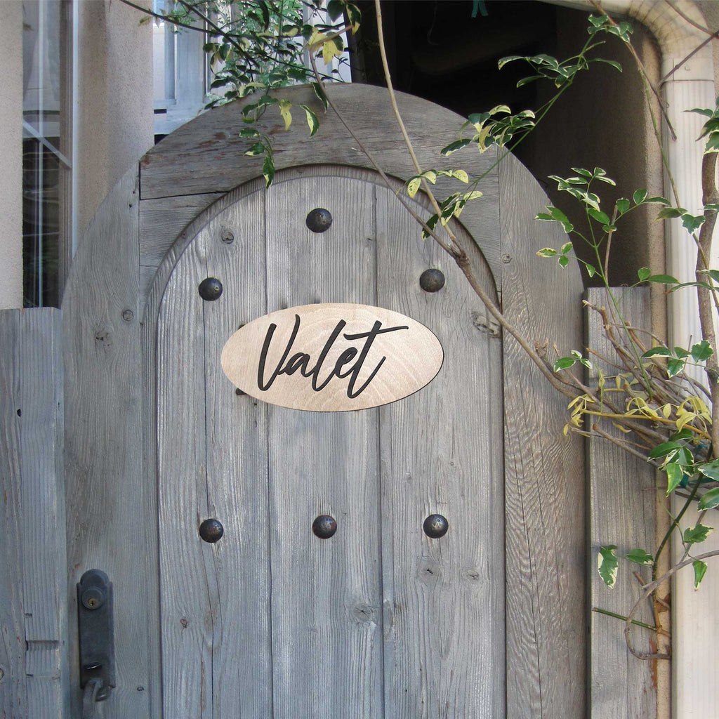 Valet sign, Business sign, Made in the USA sign, Made from wood, lightweight sign - 320341