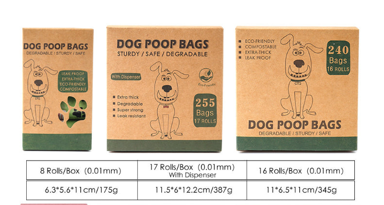 Biodegradable Dog Poop Bags — Thickened HDPE EPI Pet Waste Bags