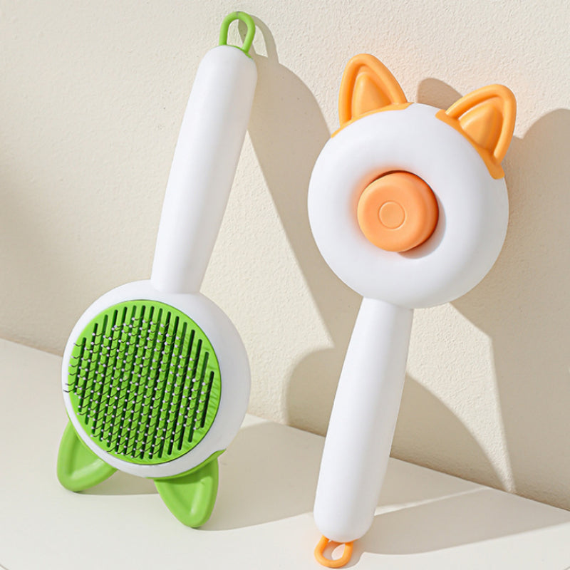 Self-Cleaning Cat Comb & Hair Removal Massage Brush