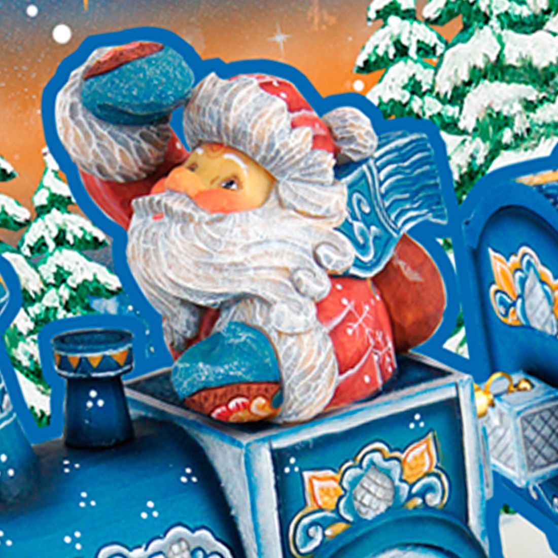 Santa Arrival Christmas Outdoor Yard Sign by G. DeBrekht - Christmas Santa Snowman Decor - 8112180F