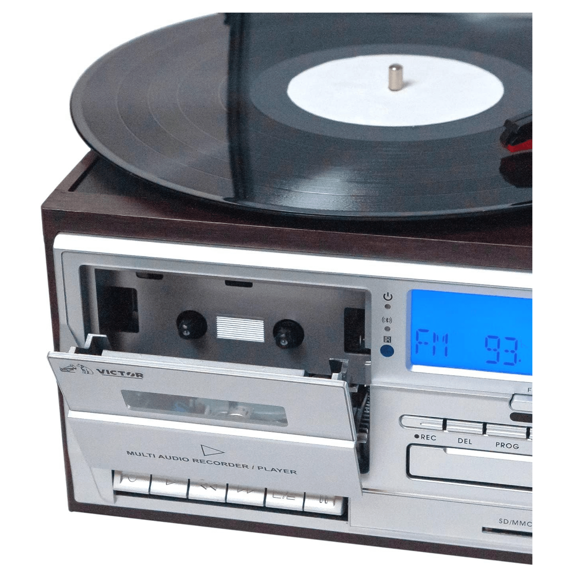 Victor Cosmopolitan 8-in-1 Turntable Music Center Espresso - Refurbished