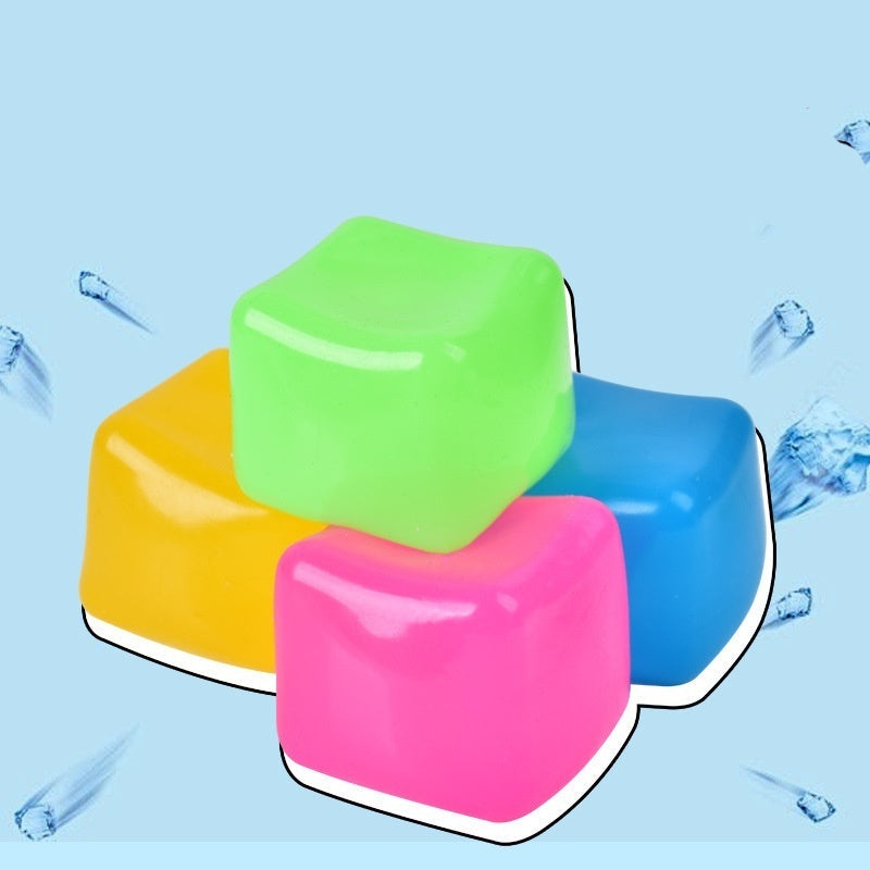 Malt Sugar Ice Cube Squeezing Toy — Squishy TPR Stress Reliever