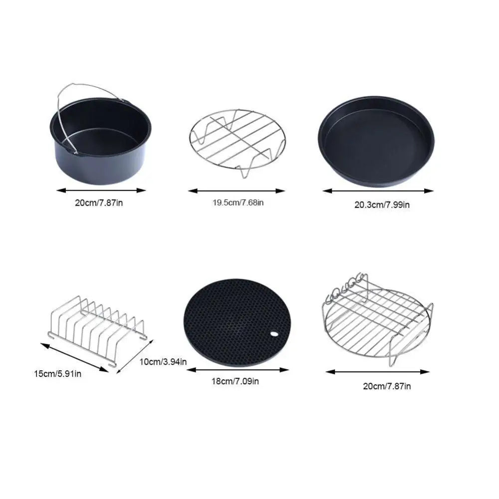 6 in 1 Air Fryer Baking Pan with Metal Holder