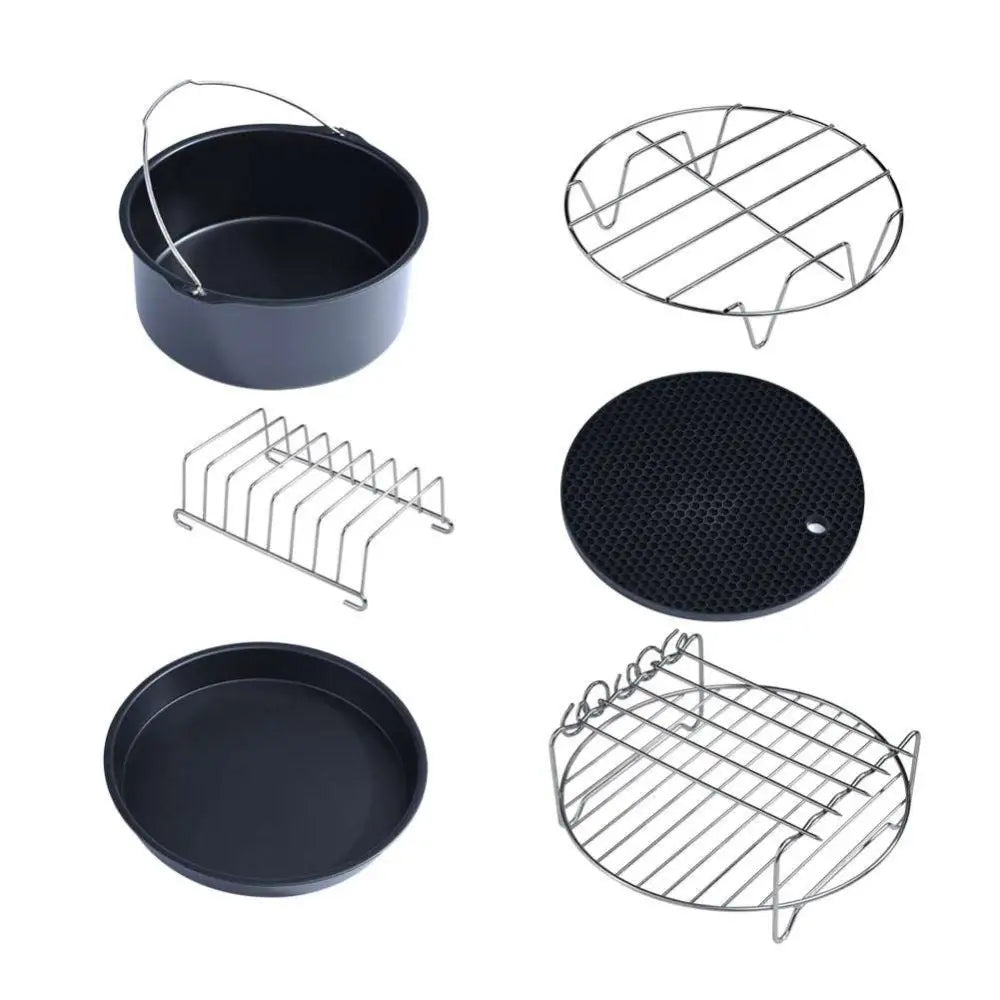 6 in 1 Air Fryer Baking Pan with Metal Holder