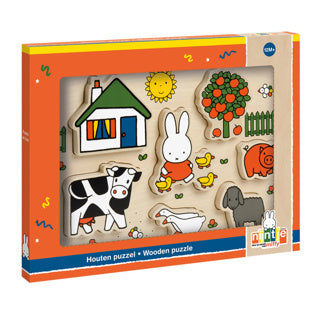Miffy wooden puzzle, shape puzzle - educational toys junior - toddler, preschooler - from 1 year - bambolino toys gift tip