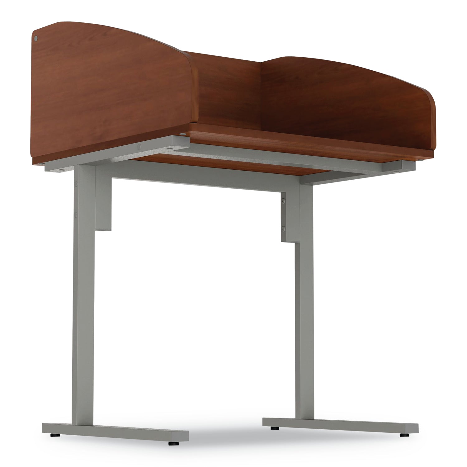 Linea Italia Study Carrell Starter Unit, 2-Leg, 31.25 x 23.5 x 45.25, Cherry